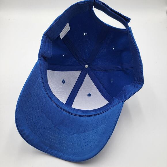 Blue Hat Cap Strap Back Wool Blend Mens Solid Adjustable Classic Plain 6 Panel - Picture 7 of 8